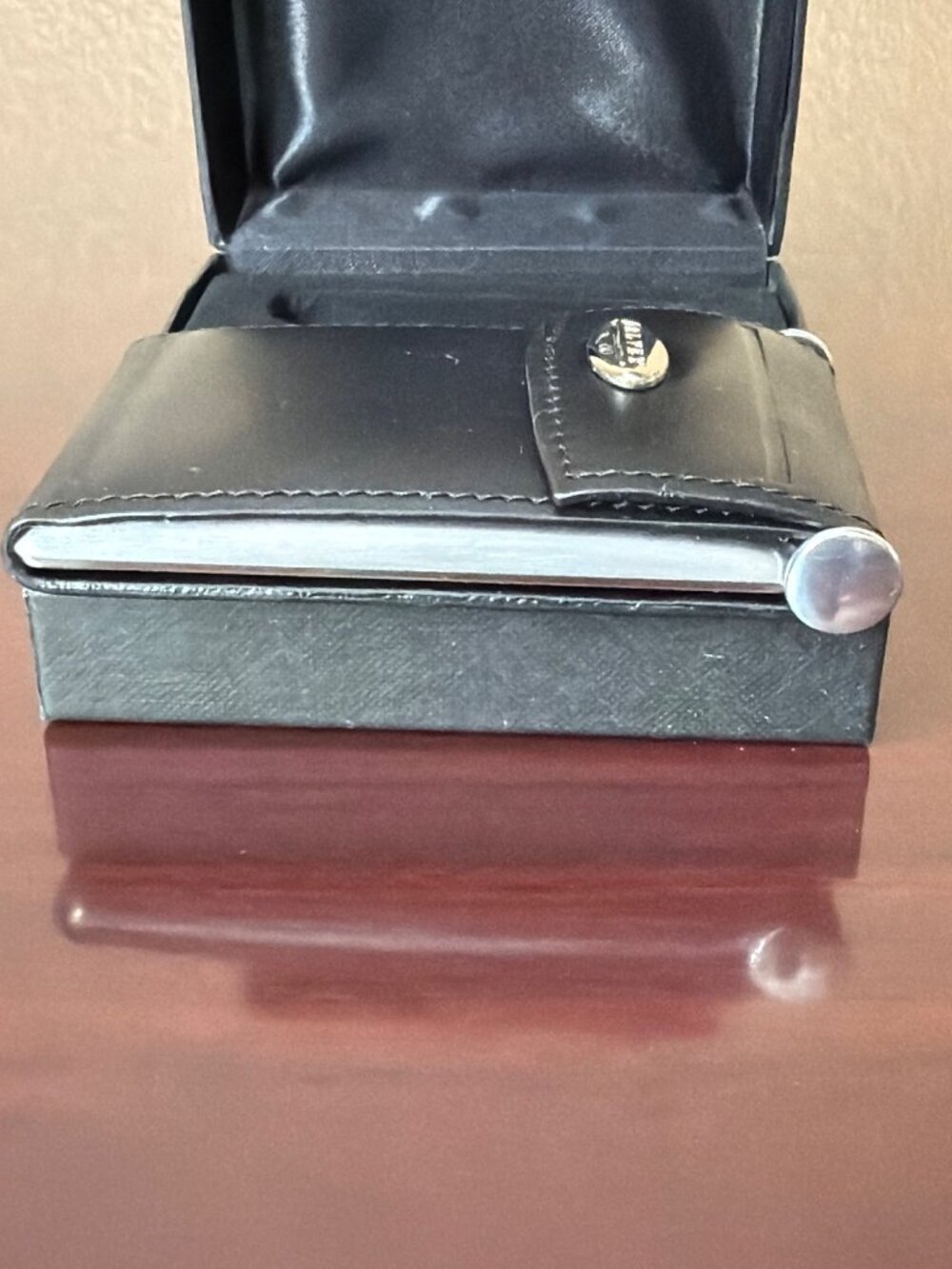 Vintage Dalvey Scotland Large Leather & Siver Tone Travel Photo Frame NOS - Picture 10 of 14